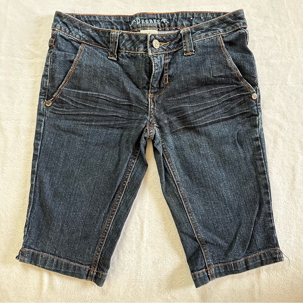 Decree Dark Denim Bermuda Shorts